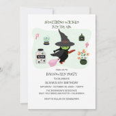 Vreselijk Schattigee groene heks Halloween Verjaar Kaart (Voorkant)