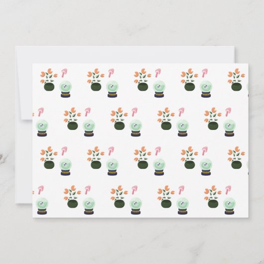 Vreselijk Schattigee groene heks Halloween Verjaar Kaart (Achterkant)