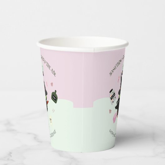 Vreselijk Schattigee groene heks Halloween Verjaar Papieren Bekers (Rechts)