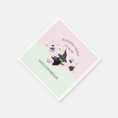 Vreselijk Schattigee groene heks Halloween Verjaar Servet (Hoek)