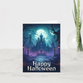 Vreselijk spookachtig spookhuis | Happy Halloween Kaart (Voorkant)