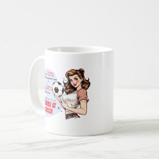 Vreselijk Voetbalplezier Sassy Retro Demotivationa Koffiemok (Voorkant links)