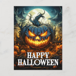 Vreselijke pompoen na donker | Happy Halloween Briefkaart
