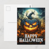 Vreselijke pompoen na donker | Happy Halloween Briefkaart (Voorkant / Achterkant)