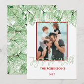 Vreugde aan de Kaart van de Foto van Kerstmis van (Voorkant / Achterkant)