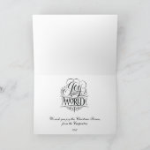 Vreugde aan de Kalligrafie van Kerstmis van de Feestdagen Kaart (Binnen)