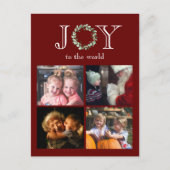 Vreugde aan de Wereld 4 Foto's Gepersonaliseerd bu Feestdagenkaart (Voorkant)