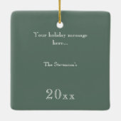 Vreugde aan de Wereld 4 Foto's Gepersonaliseerd Keramisch Ornament (Achterkant)