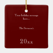 Vreugde aan de Wereld 4 Foto's Gepersonaliseerd Ro Keramisch Ornament (Achterkant)