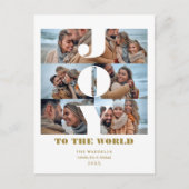 Vreugde aan de Wereld 6 Aangepaste Foto's Collage Feestdagenkaart (Voorkant)