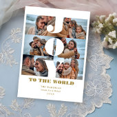 Vreugde aan de Wereld 6 Aangepaste Foto's Collage Feestdagenkaart