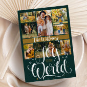 Vreugde aan de wereld 8 Foto Bos Groene Kerstmis Feestdagenkaart