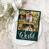 Vreugde aan de wereld 8 Foto Bos Groene Kerstmis Feestdagenkaart