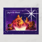 Vreugde aan de wereld. Aanbidding van de Herders K Feestdagenkaart (Voorkant)
