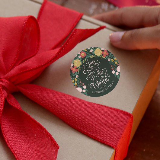 Vreugde aan de wereld bloementuin Elegant Ronde Sticker