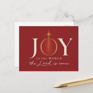 VREUGDE AAN DE WERELD   Christelijke Kerstmis Briefkaart