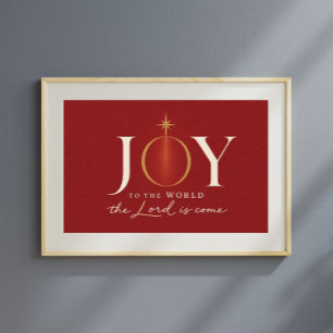 VREUGDE AAN DE WERELD Christelijke Kerstmis Perfect Poster