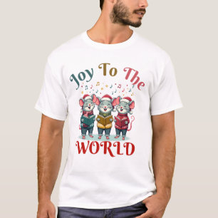 Vreugde aan de wereld - Christmas Mice Trio T-shirt