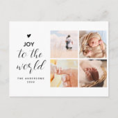 Vreugde aan de Wereld Collage Kerstmis vier foto's Briefkaart (Voorkant)