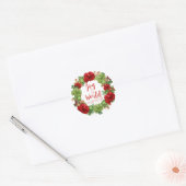 Vreugde aan de Wereld de Heer is gekomen Kerstmis Ronde Sticker (Envelop)