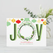 Vreugde aan de wereld De Heer is gekomen met Kerst Feestdagenkaart (Staand voorkant)