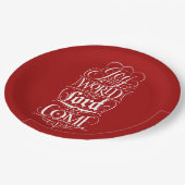 Vreugde aan de wereld de Heer - Kerst Christelijk Papieren Bordje (Gekanteld)