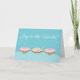 Vreugde aan de Wereld Donuts | Wenskaart Feestdagen Kaart
