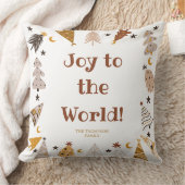 Vreugde aan de wereld eenvoudige boho bomen Kerstm Kussen (Deken)