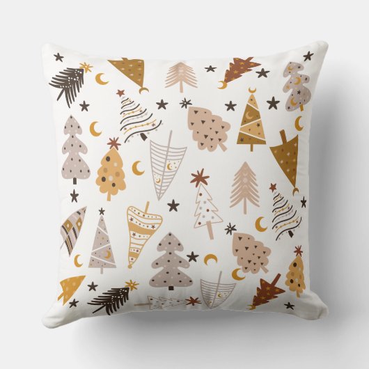 Vreugde aan de wereld eenvoudige boho bomen Kerstm Kussen (Achterkant)