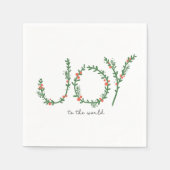 Vreugde aan de Wereld Eenvoudige Schattigee Kersts Servet (Voorkant)