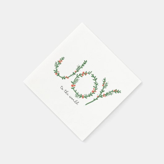 Vreugde aan de Wereld Eenvoudige Schattigee Kersts Servet (Hoek)