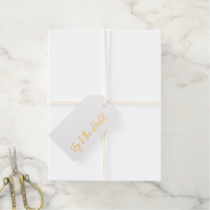 Vreugde aan de Wereld Elegant Goud Kerstmis Cheer Cadeaulabels