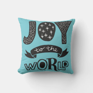 VREUGDE AAN DE WERELD Elke Kleur Whimsical Lettert Kussen