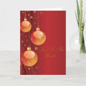 Vreugde aan de Wereld Feestdagen Kaart (Voorkant)