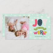 Vreugde aan de Wereld | Foto Kerstkaart (Voorkant / Achterkant)