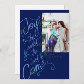 Vreugde aan de Wereld Foto Kerstmis Kaart (Voorkant / Achterkant)