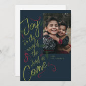 Vreugde aan de Wereld Foto Kerstmis Kaart (Voorkant / Achterkant)