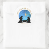 Vreugde aan de wereld | Geboorte | Kerstmis Ronde Sticker (Tas)