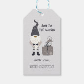 Vreugde aan de Wereld - gepersonaliseerde Kerstmis Cadeaulabel (Voorkant)