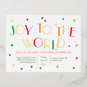Vreugde aan de wereld, gouden uitnodiging van het  (Voorkant)