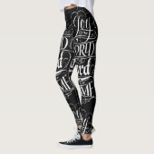 Vreugde aan de Wereld Kalligrafie Kerst Religieus Leggings (Links)