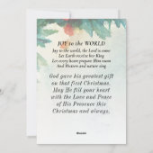 Vreugde aan de wereld kerst Carol Christelijk Flat Feestdagenkaart (Achterkant)