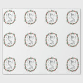 Vreugde aan de wereld kerst inpakpapier (Vlak)