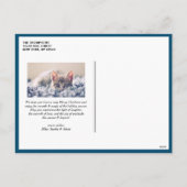 Vreugde Aan De Wereld Kerstlied Blauwe Foto Feestdagenkaart (Achterkant)