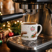 Vreugde aan de Wereld Kerstman Sleigh Kerst Espres Espresso Kop