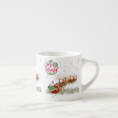 Vreugde aan de Wereld Kerstman Sleigh Kerst Espres Espresso Kop (Rechts)