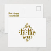 Vreugde aan de Wereld Kerstmis Briefkaart (Voorkant / Achterkant)