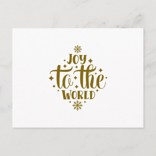 Vreugde aan de Wereld Kerstmis Briefkaart (Voorkant)