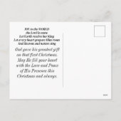 Vreugde aan de Wereld Kerstmis Carol Christelijk Feestdagenkaart (Achterkant)