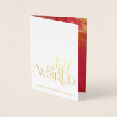 Vreugde aan de wereld Kerstmis Carol Names Angel Folie Kaarten (Voorkant)